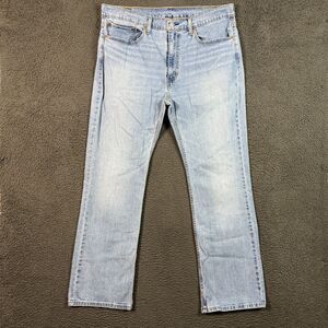 Levis 527 Jeans Mens 36x32 Blue Bootcut Light Wash Denim Stretch Cowboy Western